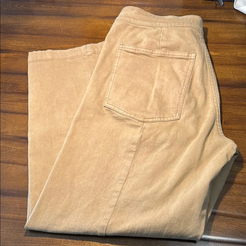 Madewell Emmett Wide-leg Crop Pant - Welt Pocket Adition Tan Size 30 - Picture 5 of 7